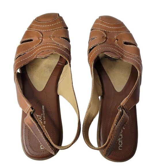 Natural Soul by Naturalizer Cayenne Leather Slingback Sandals (Size 6.5M) - Picture 6 of 10